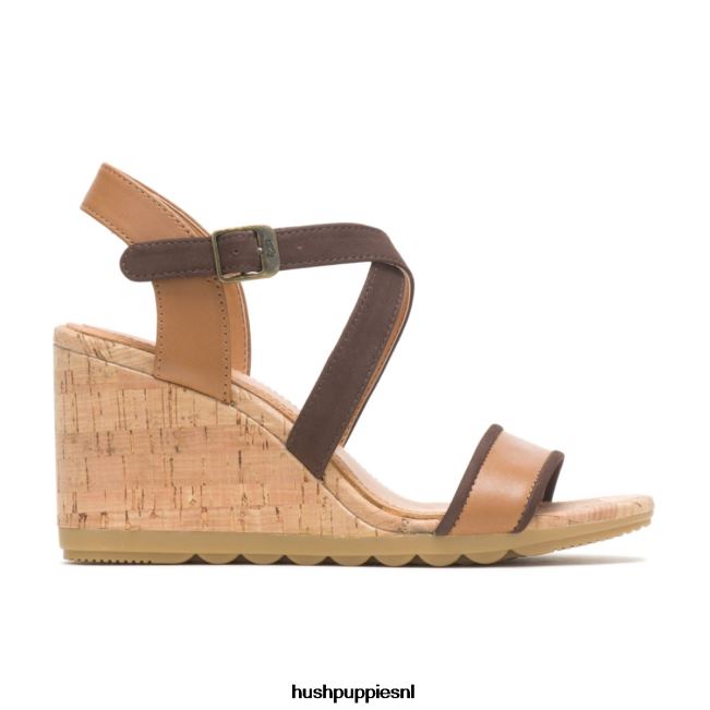 Hush Puppies pekingese damessandaal met kwartbandjes XX56J107 hakken