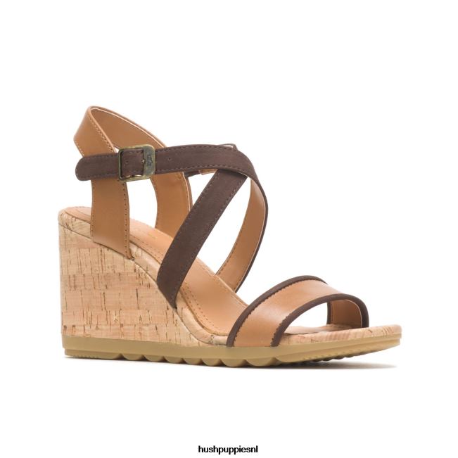 Hush Puppies pekingese damessandaal met kwartbandjes XX56J107 hakken