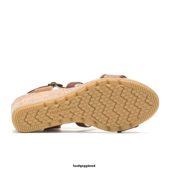 Hush Puppies pekingese damessandaal met kwartbandjes XX56J107 hakken