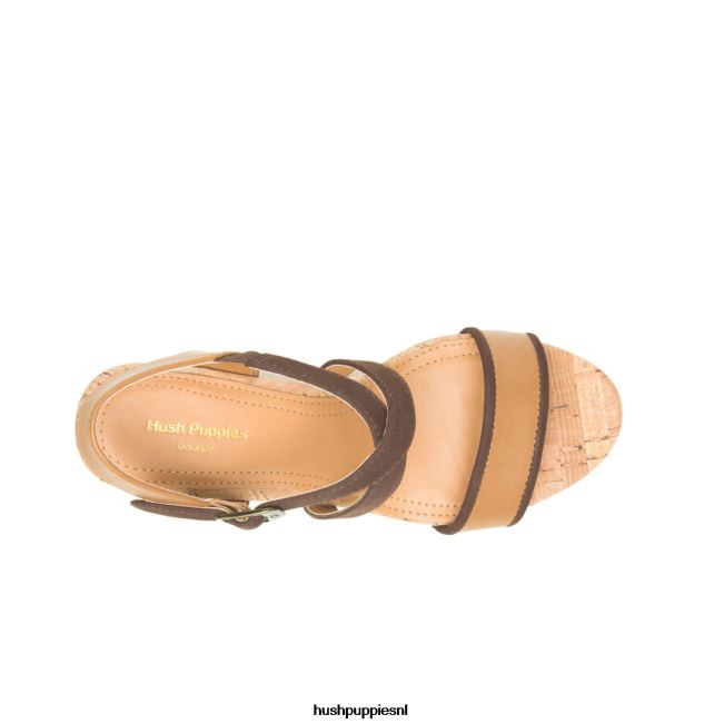 Hush Puppies pekingese damessandaal met kwartbandjes XX56J107 hakken